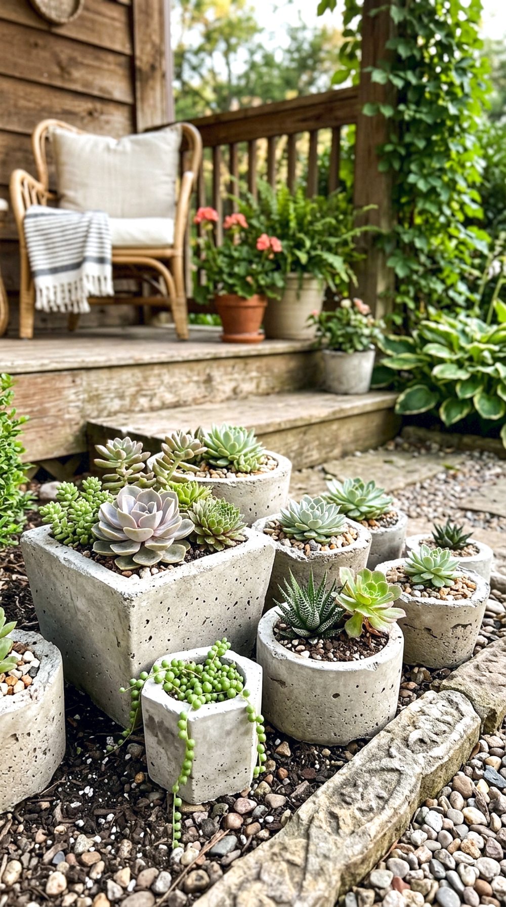 Concrete Pot Succulent Corner