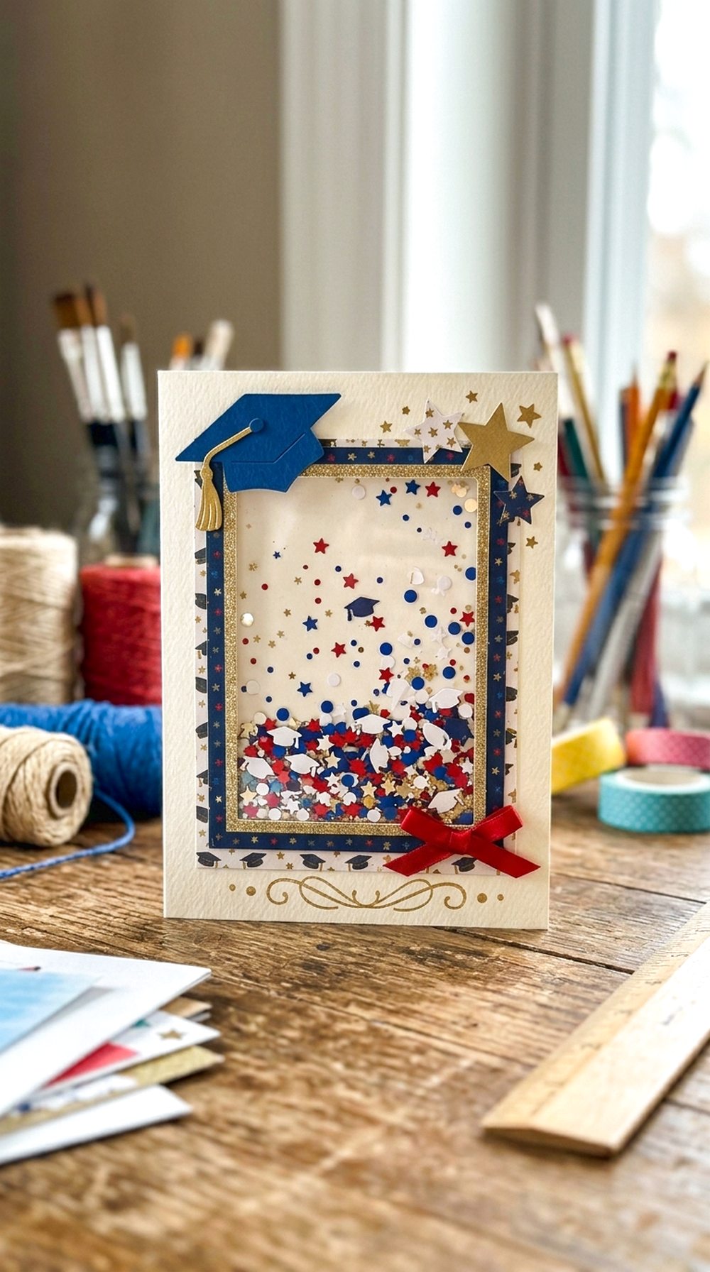 Confetti Shaker Graduation Card