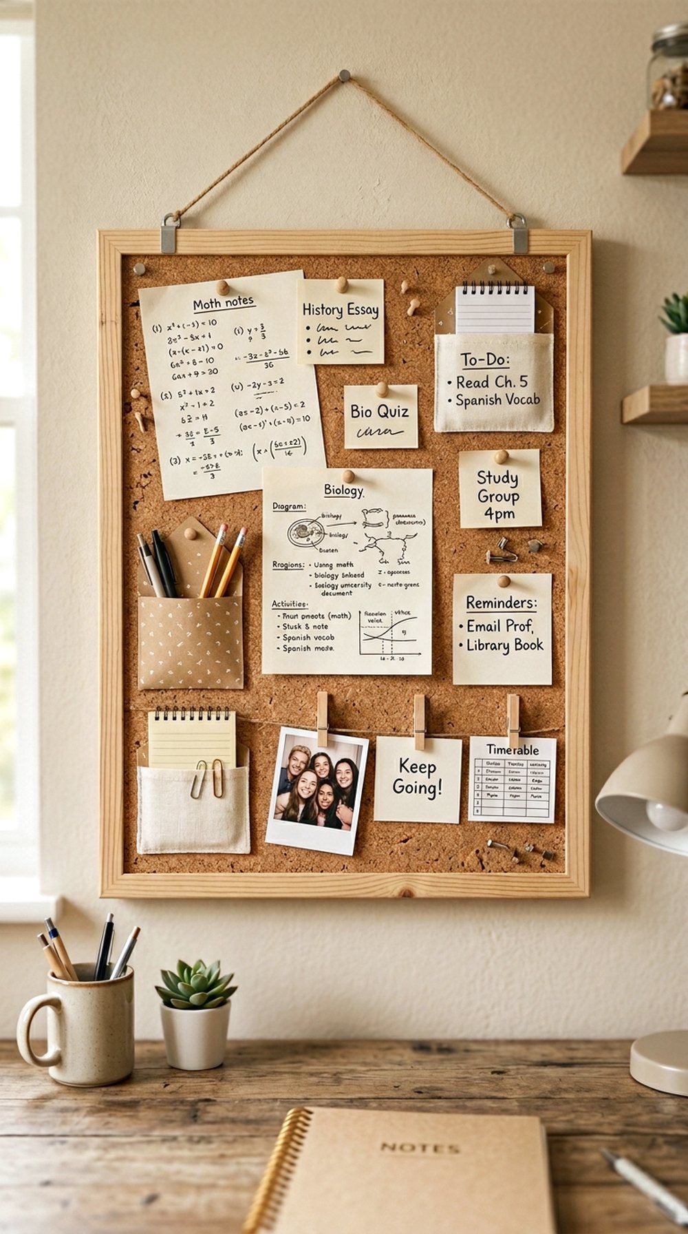 Cork Board Organizer