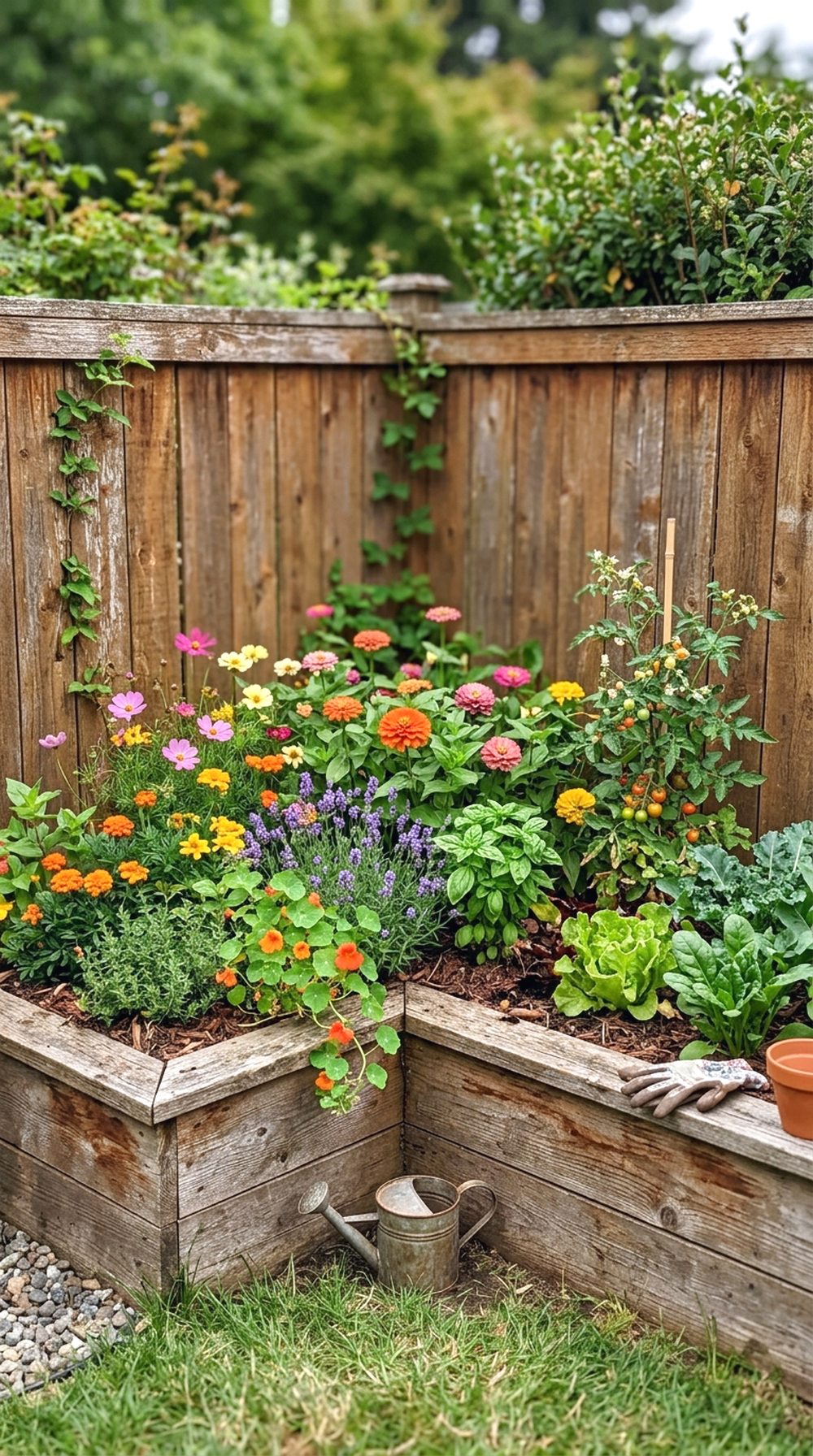 Corner Raised Garden Bed