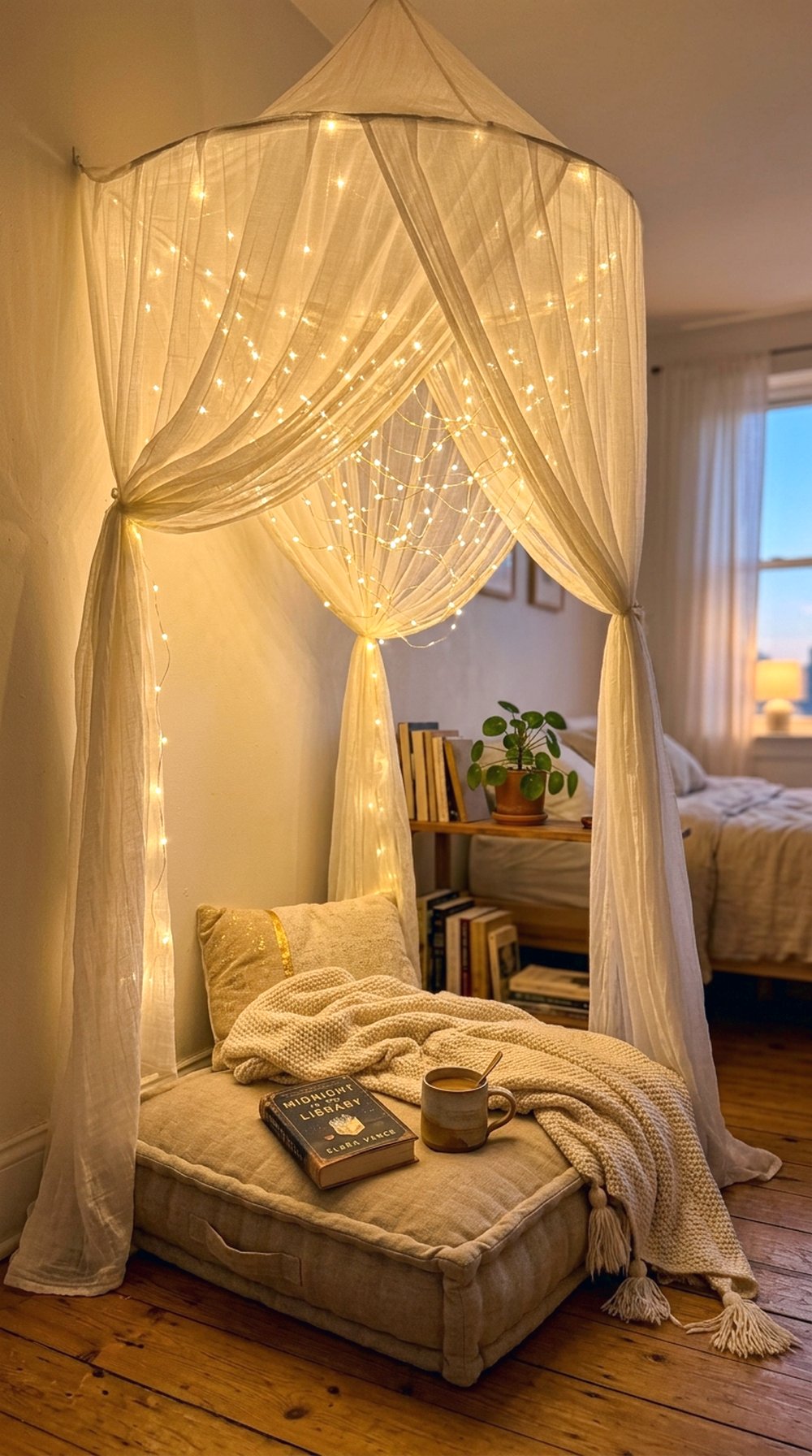Corner String Light Canopy