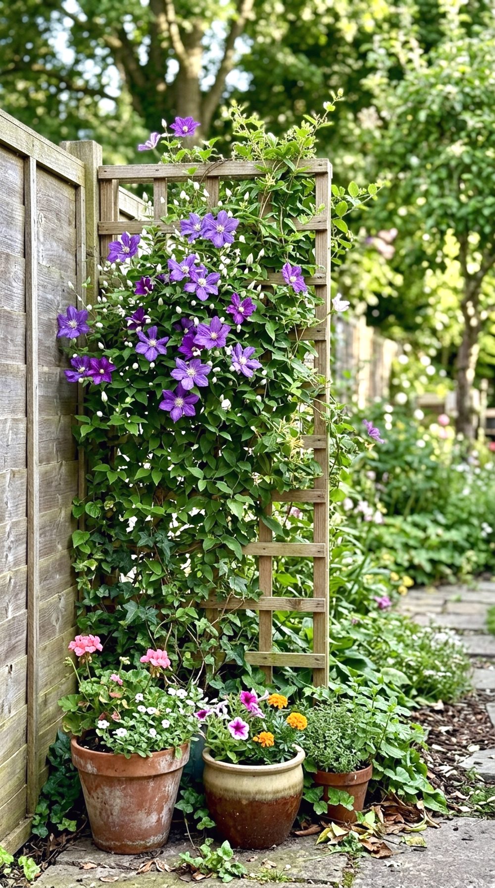 Corner Trellis Garden