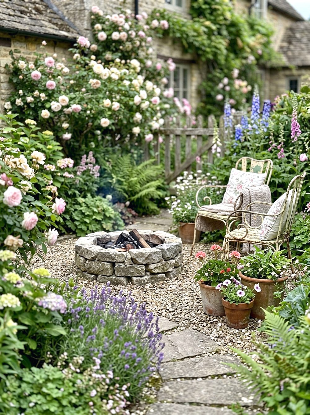 Cottage Fire Pit Corner