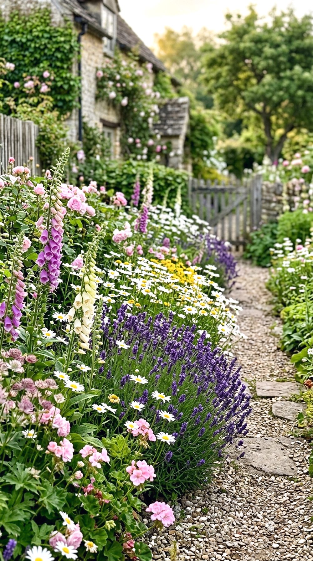 Cottage-Style Mixed Flower Border
