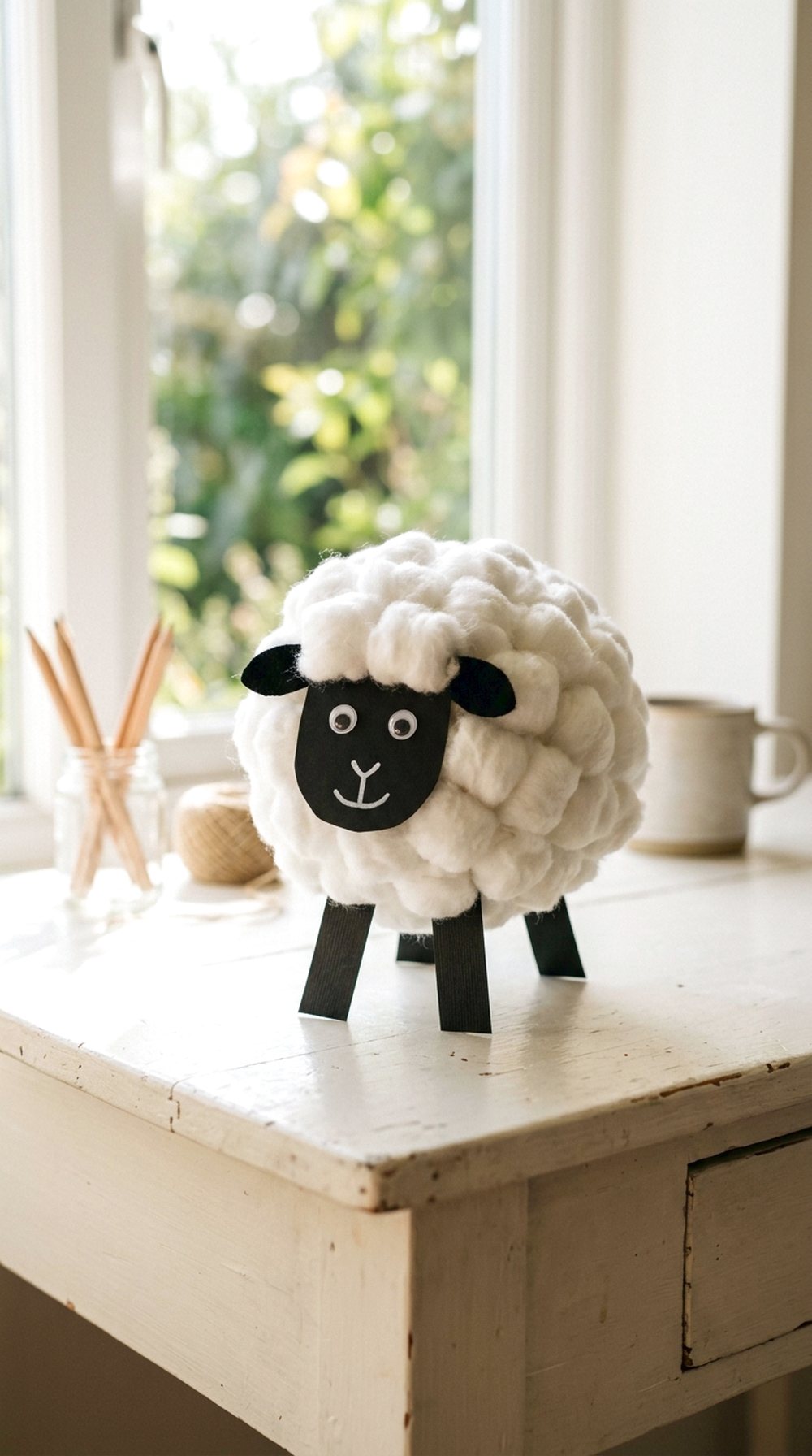 Cotton Ball Sheep Craft