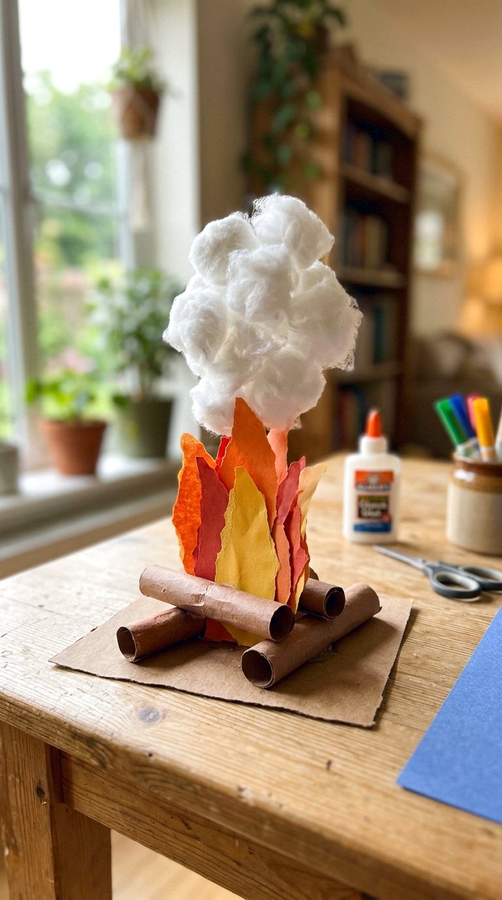 Cotton Ball Smoke Campfire