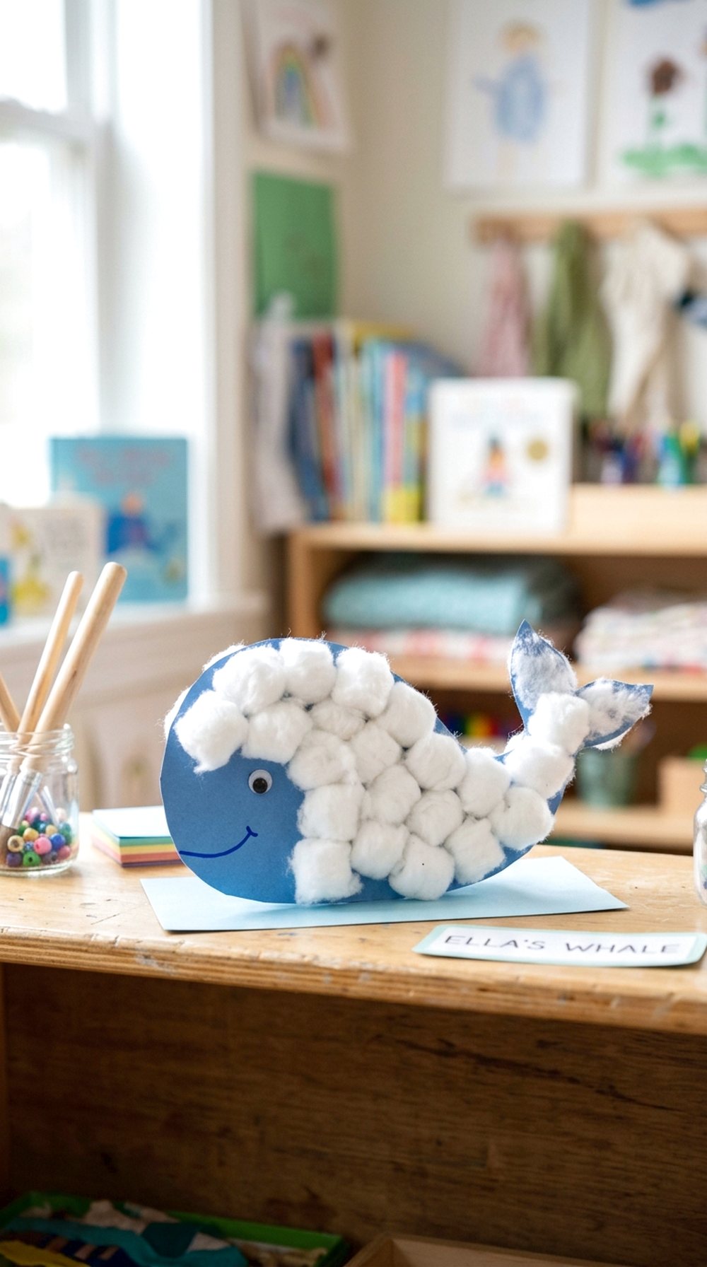 Cotton Ball Whale