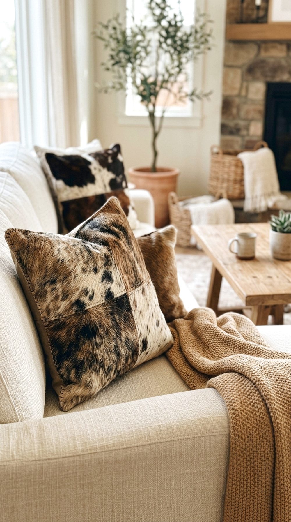 Cowhide Pattern Pillow Covers