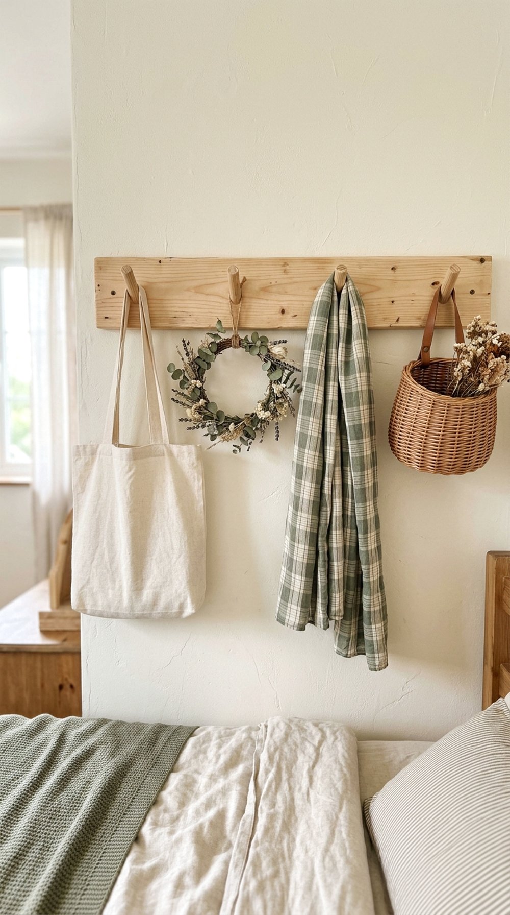 Cozy Bedside Peg Rail