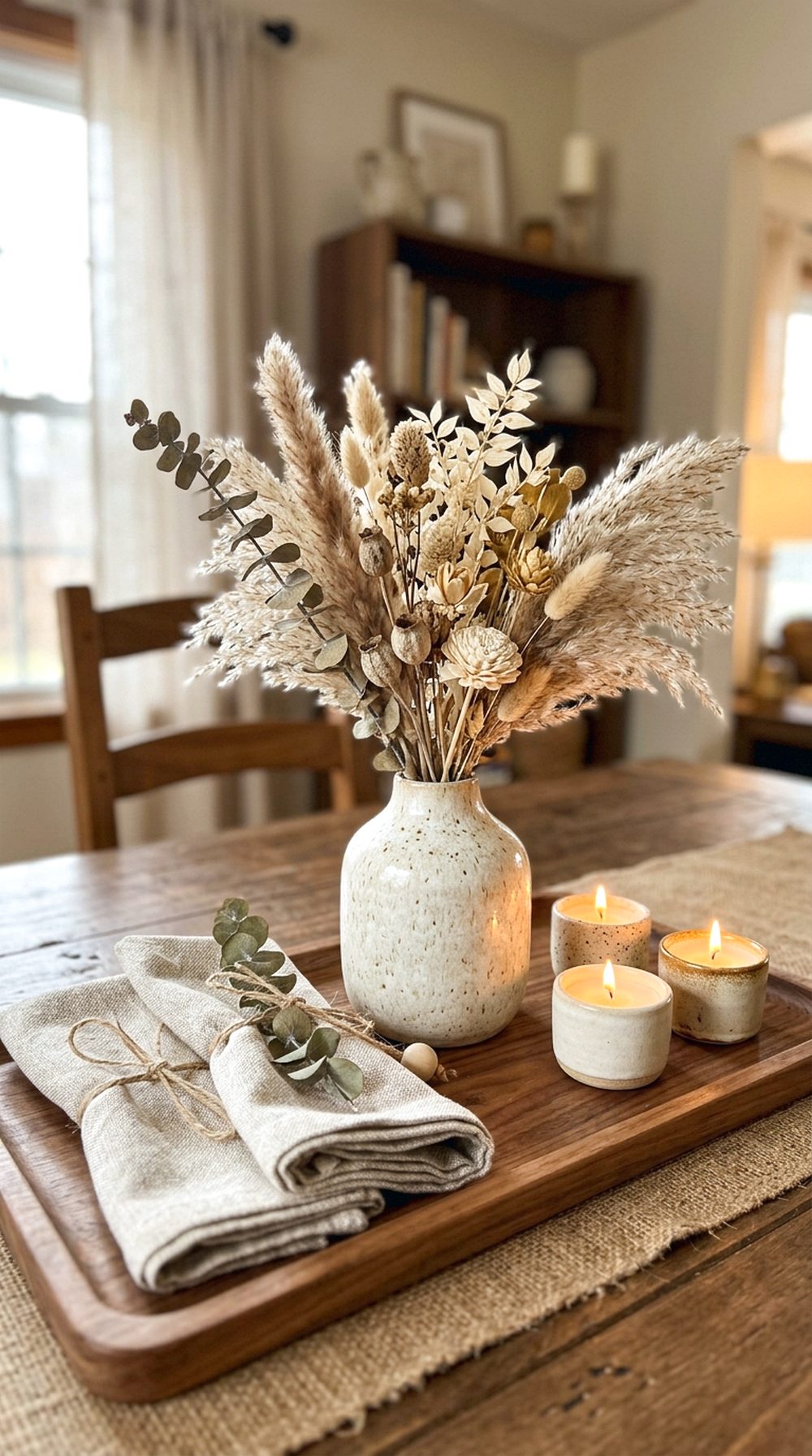 Cozy Dining Table Centerpiece