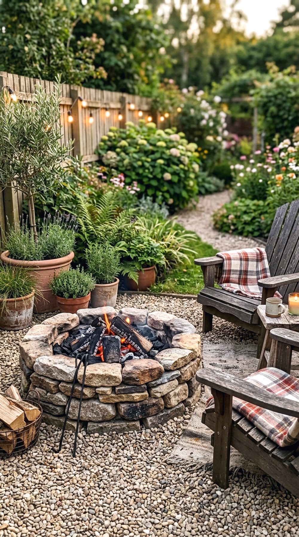 Cozy Gravel Fire Pit Corner