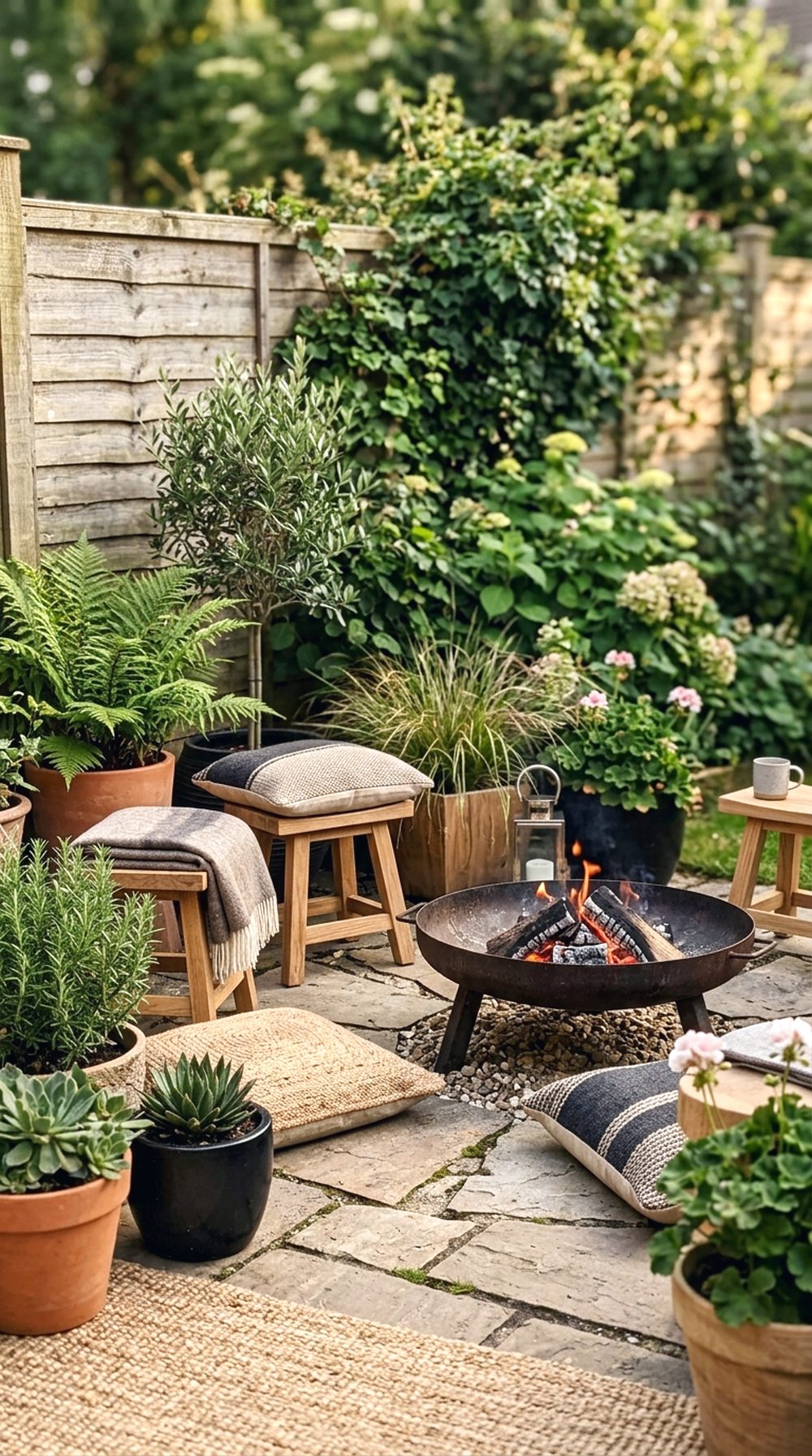 Cozy Patio Fire Pit Garden