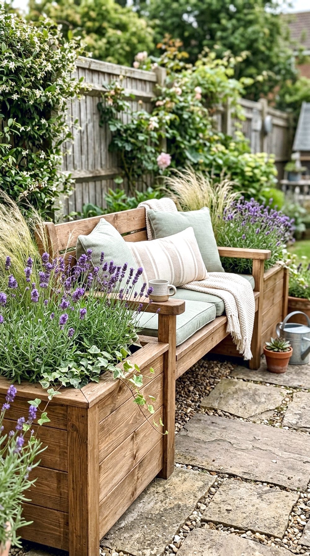 Cozy Planter Bench