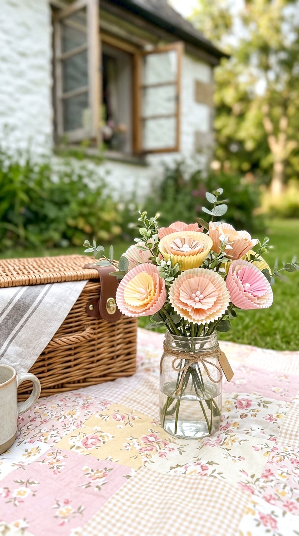 Cupcake Liner Flower Bouquet