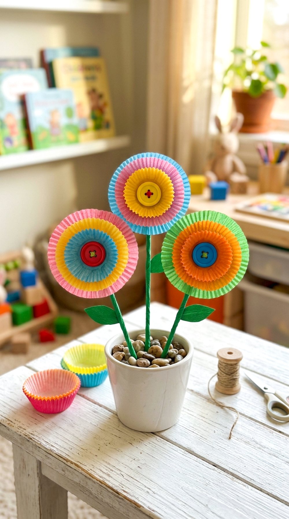 Cupcake Liner Flowers