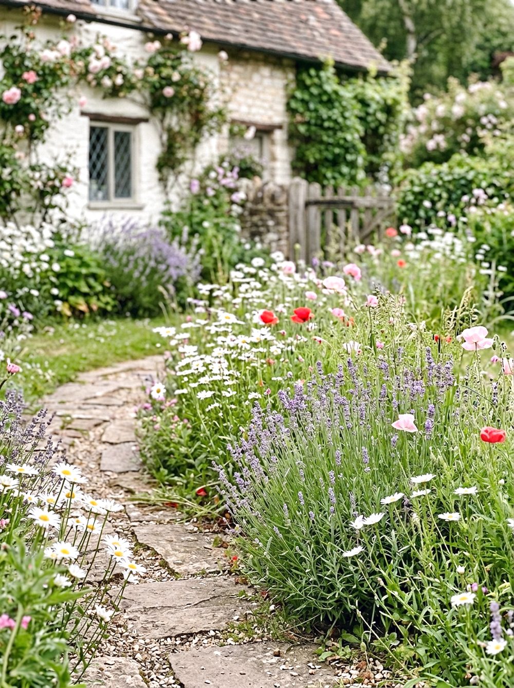 Curved Cottage Wildflower Border