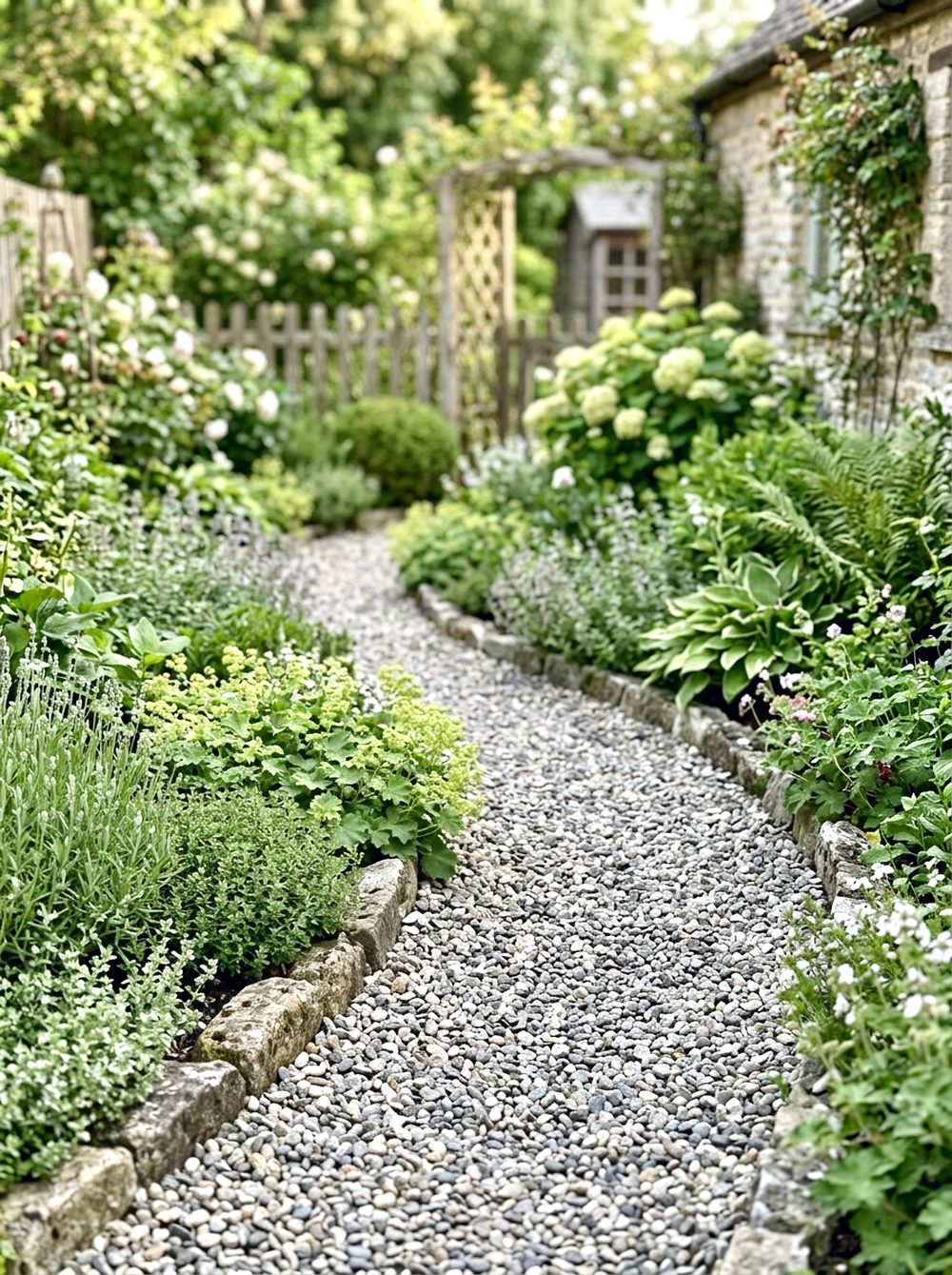 Curved Gravel Garden Path