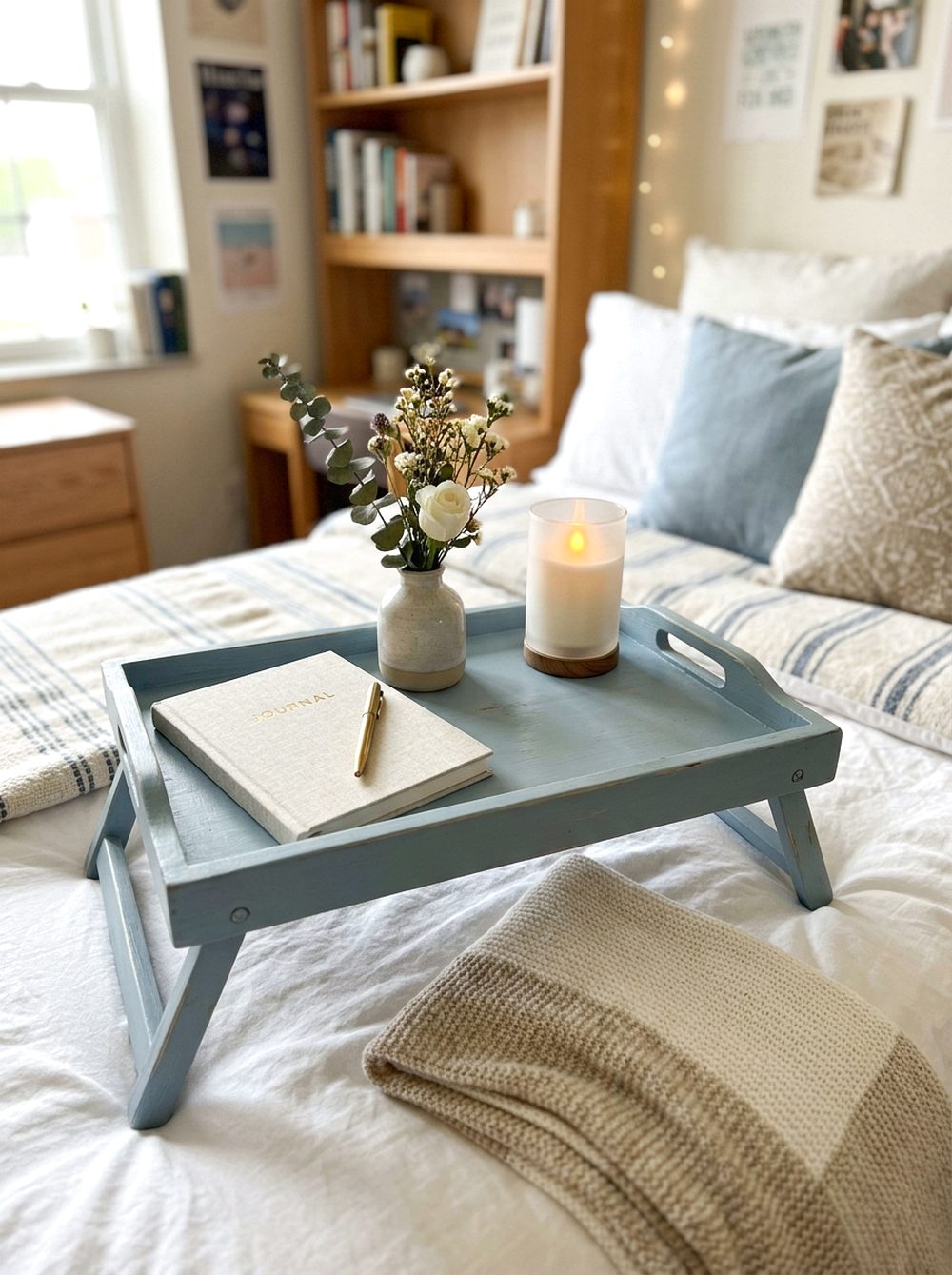 DIY Bed Tray Decor