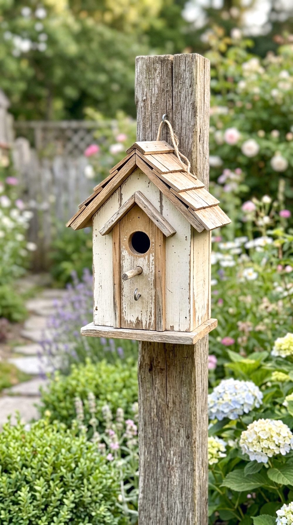 DIY Birdhouse on a Post
