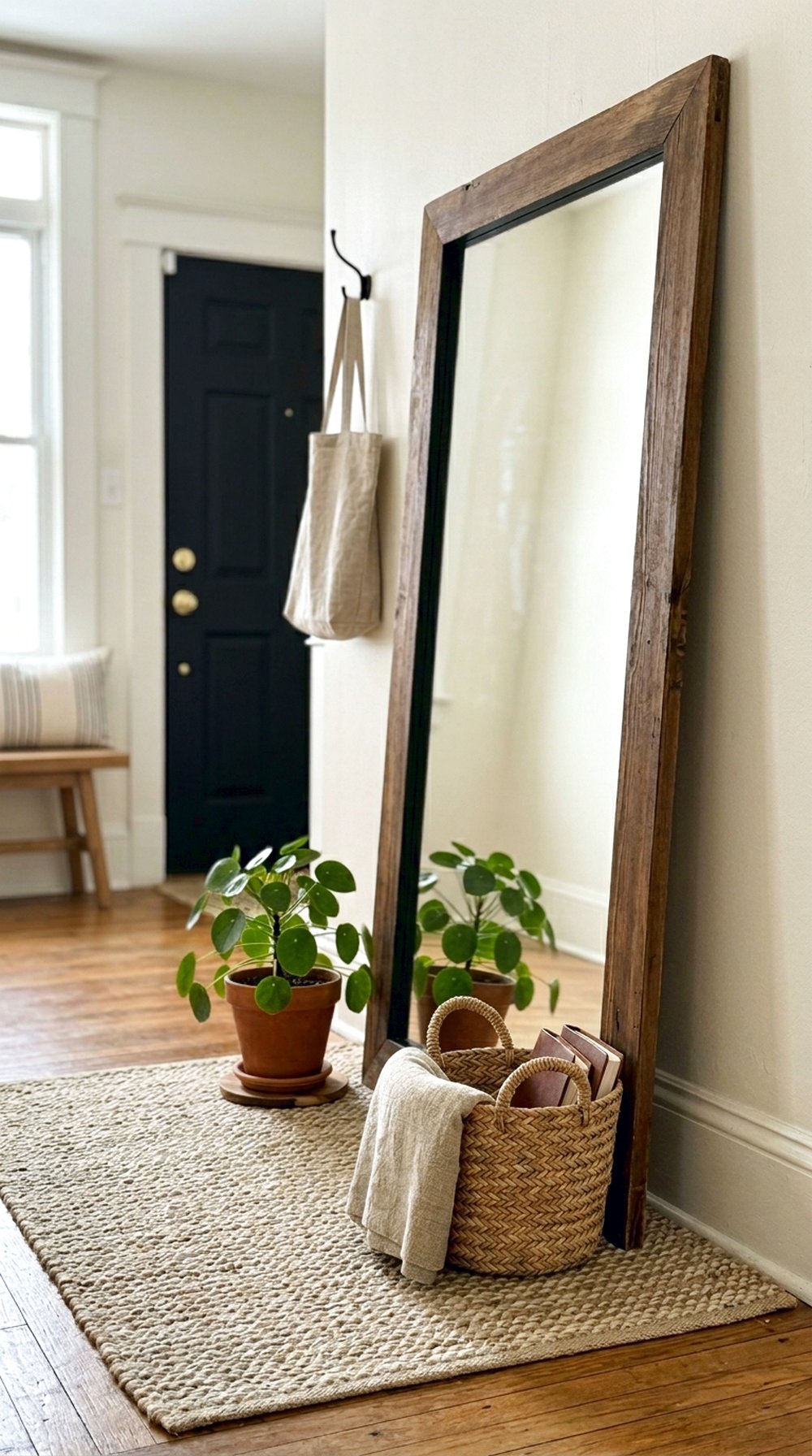 DIY Leaning Mirror Setup