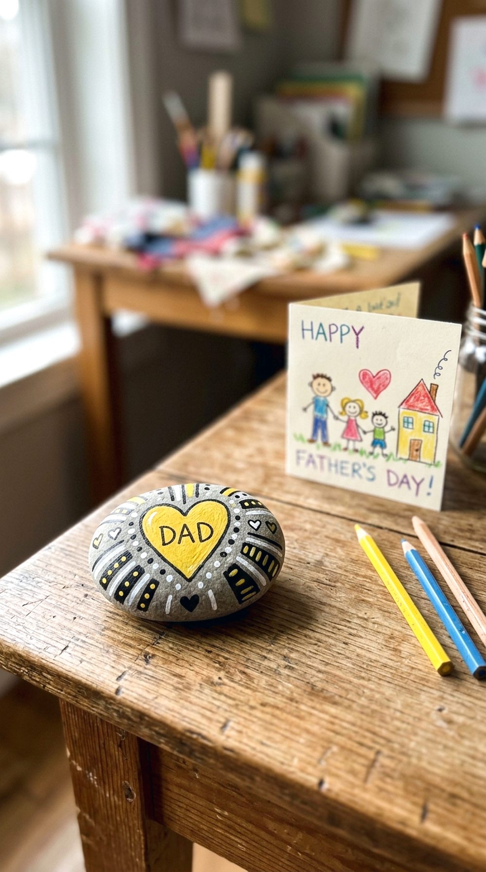“Dad Rocks” Painted Stone