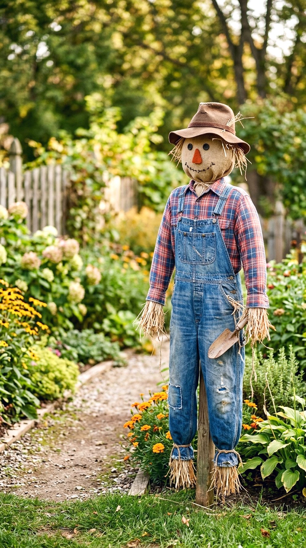 Denim Overall Scarecrow