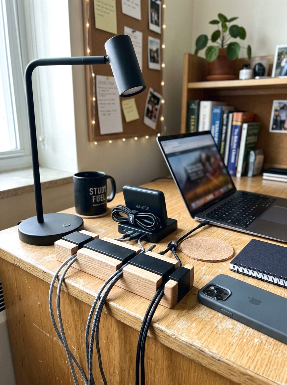 Desk Lamp and Cable Organizer
