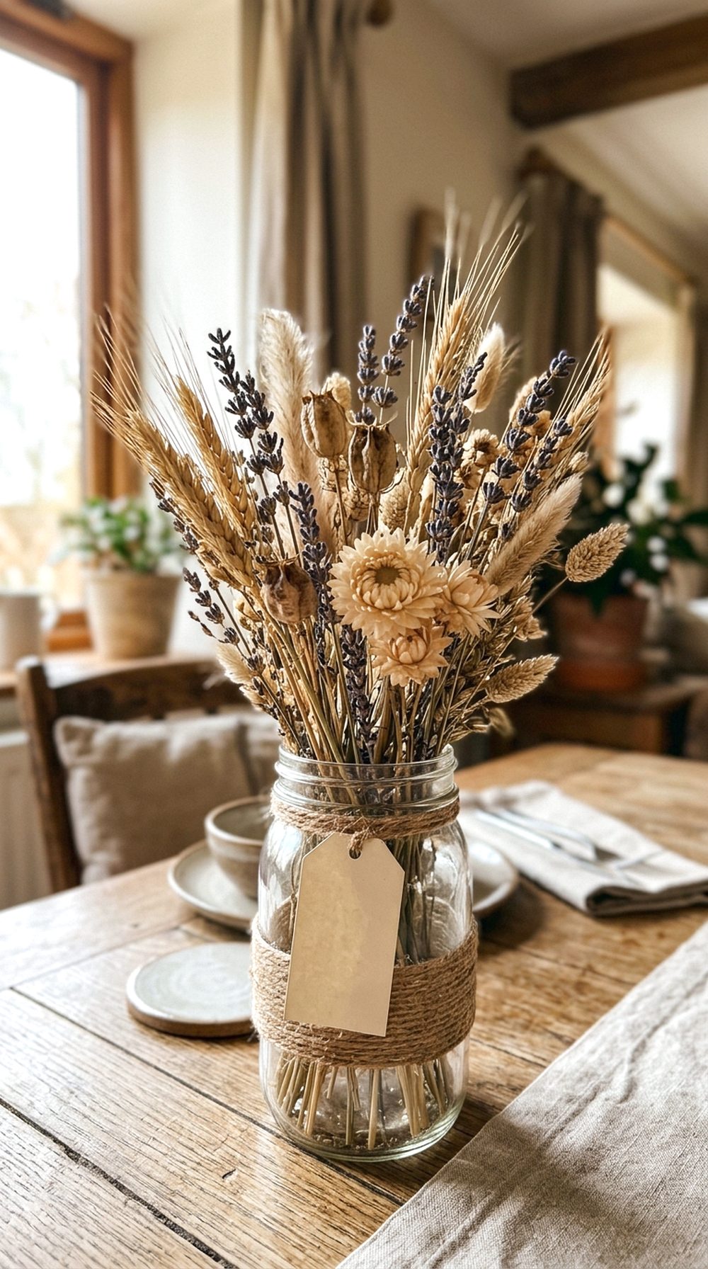 Dried Flower Glass Jar