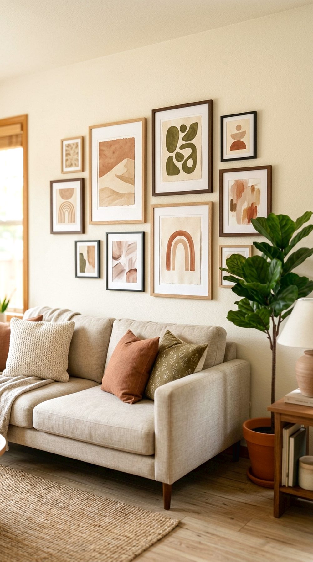 Earth Tone Gallery Wall