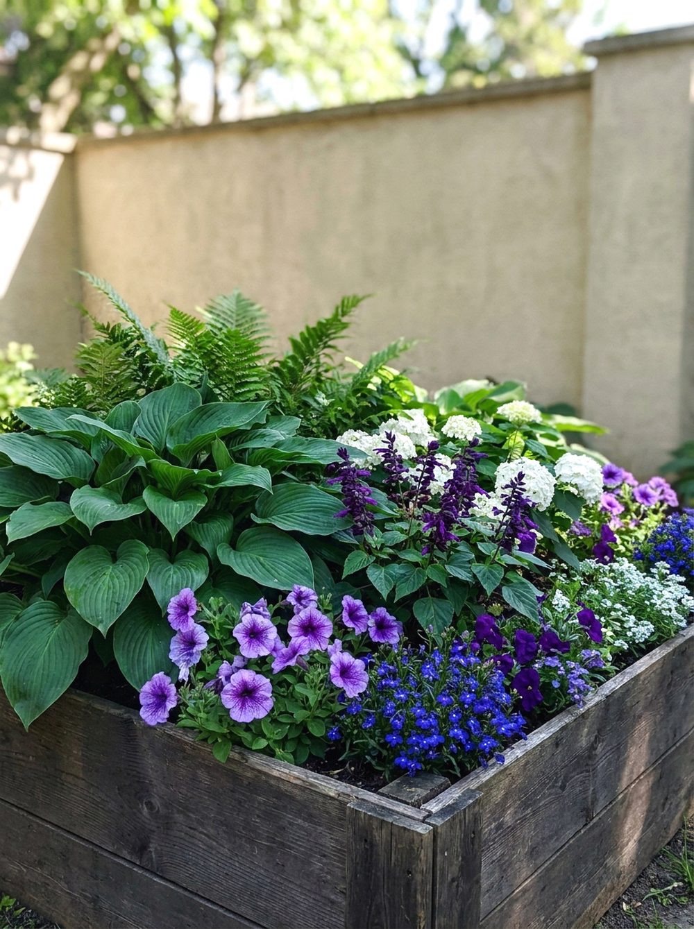 Emerald Green Leaf and Flower Bed