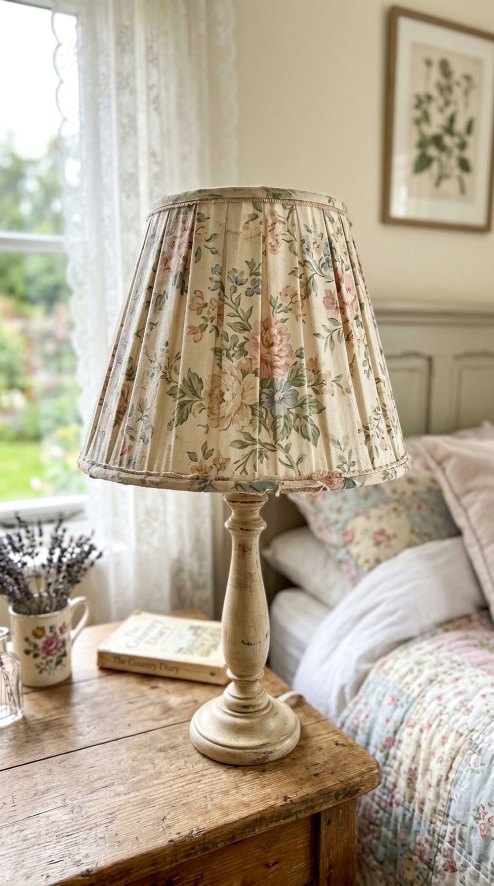 Fabric-Covered Lampshade