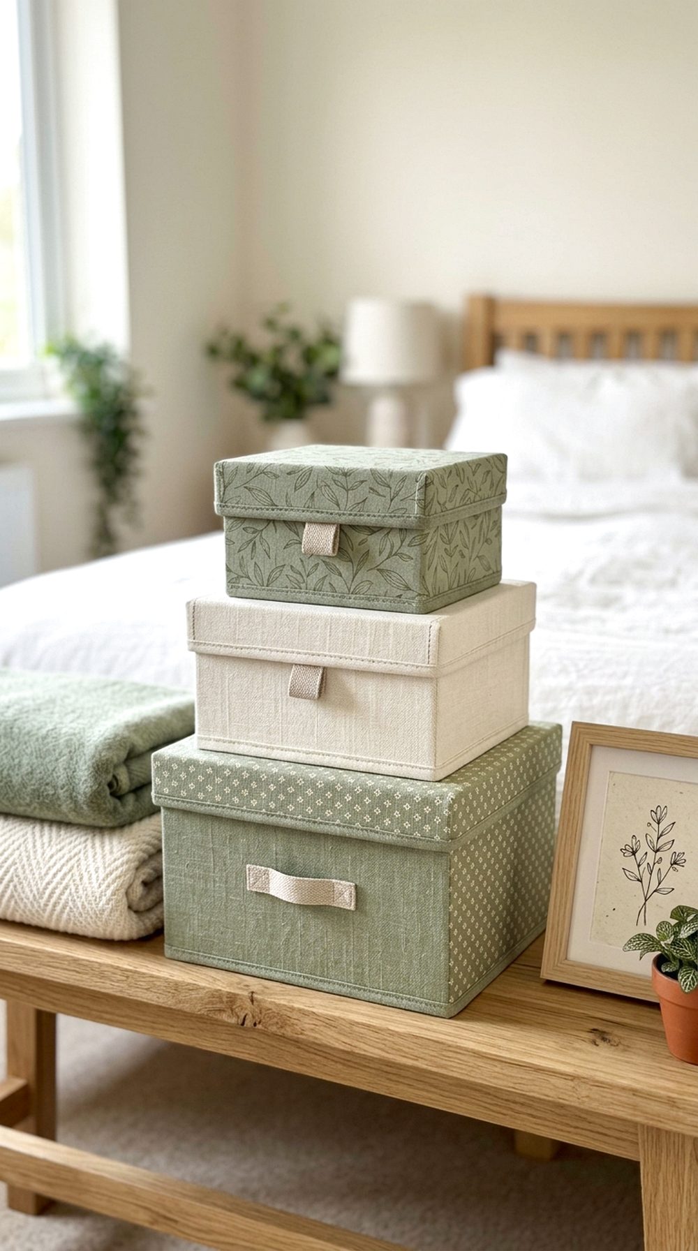 Fabric Covered Storage Boxes