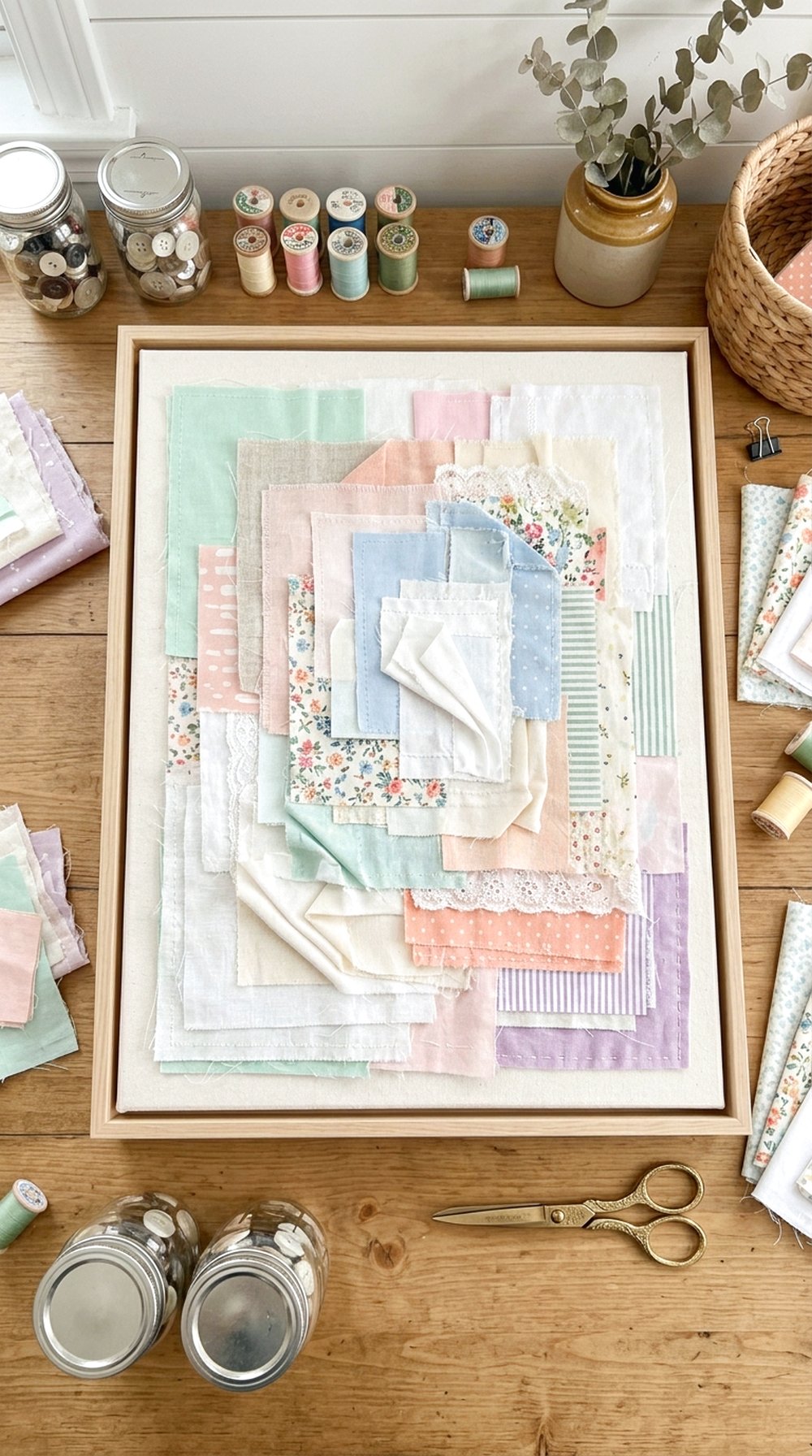Fabric Scrap Wall Art