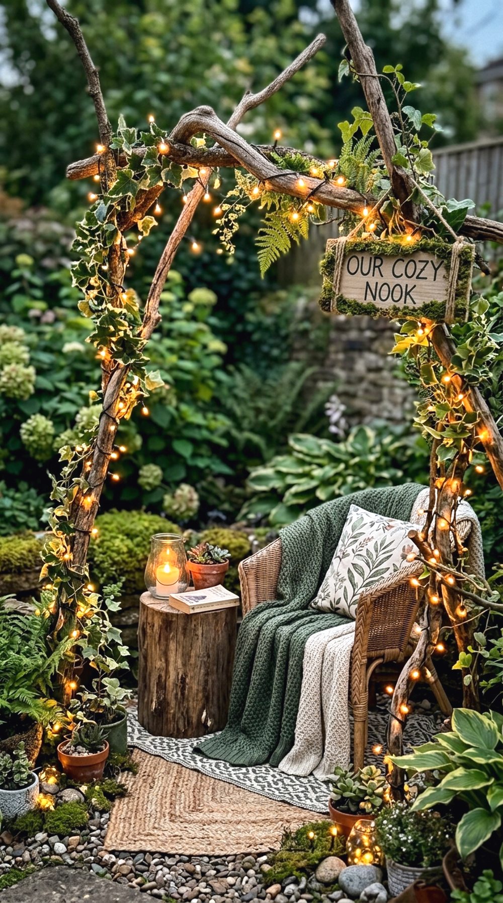 Fairy Light Garden Corner