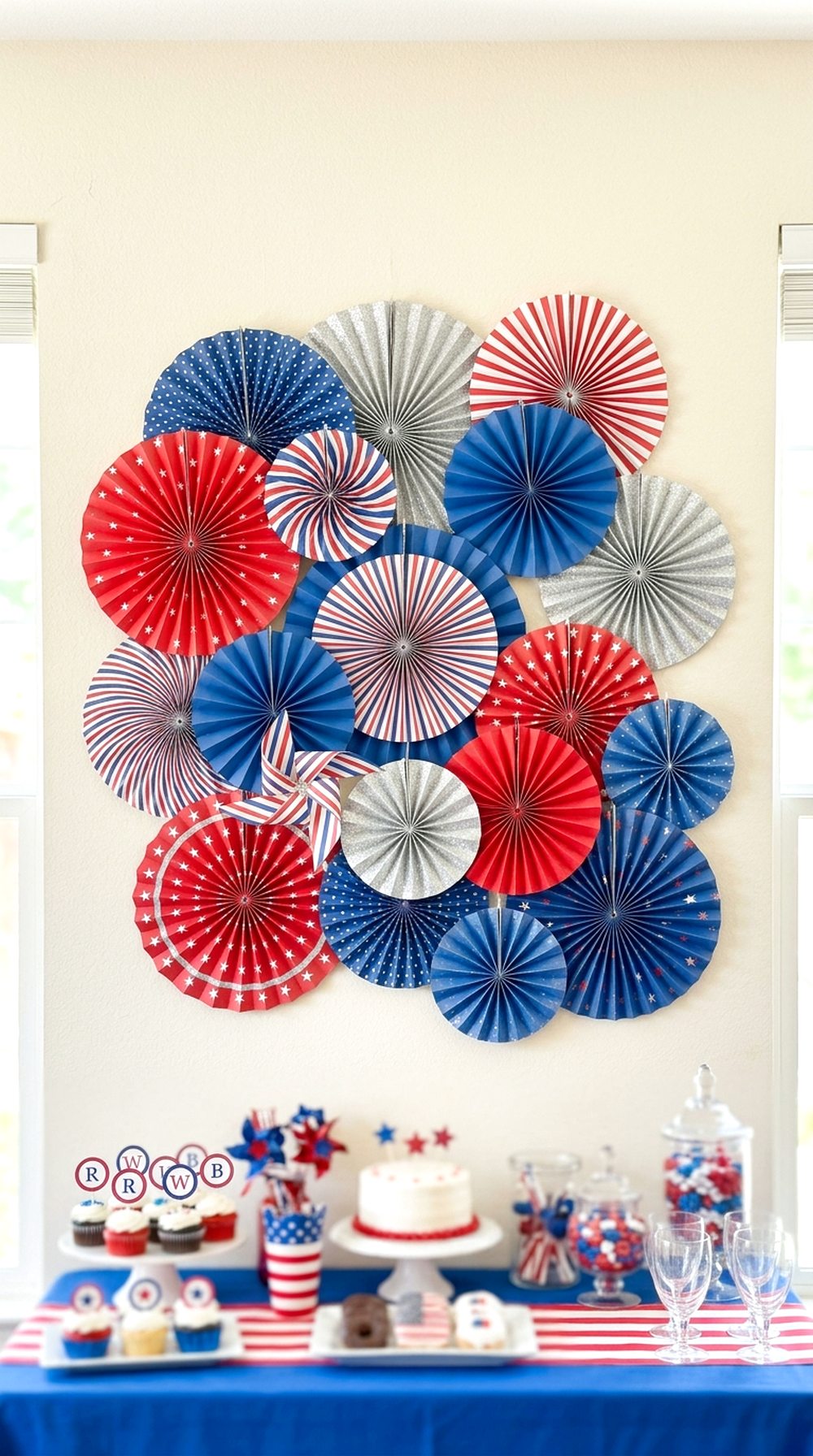 Firework Paper Fan Wall