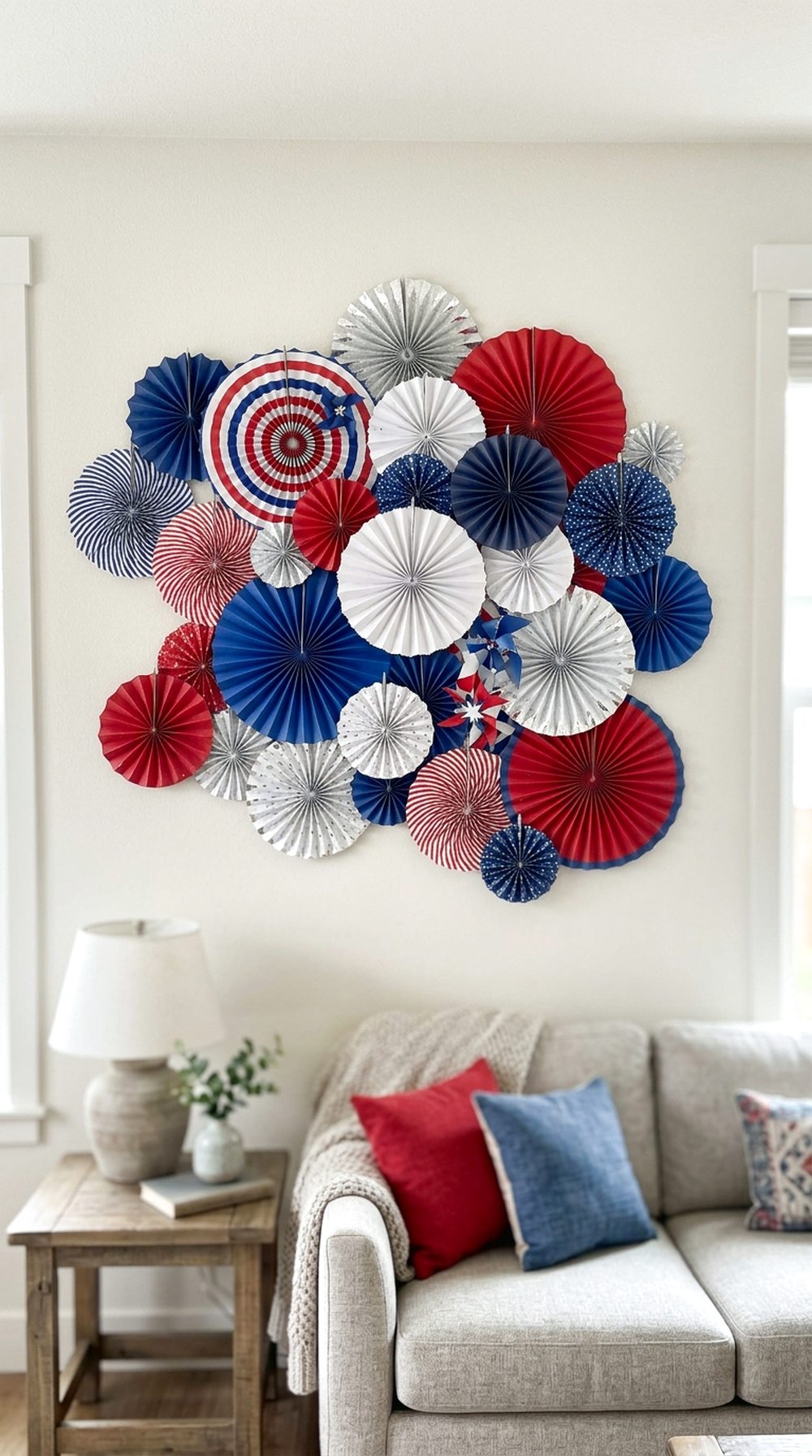 Firework Paper Fan Wall