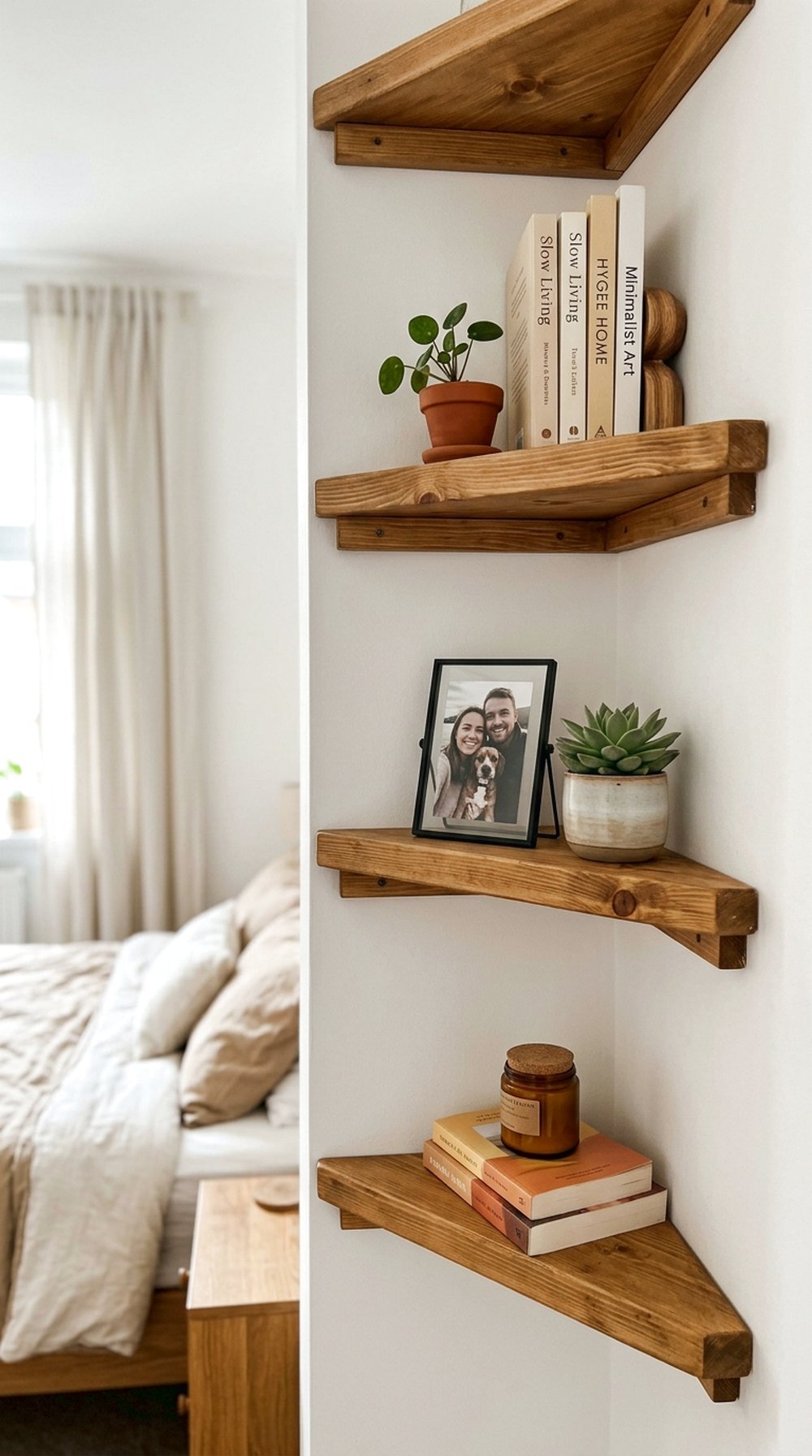 Floating Corner Shelves