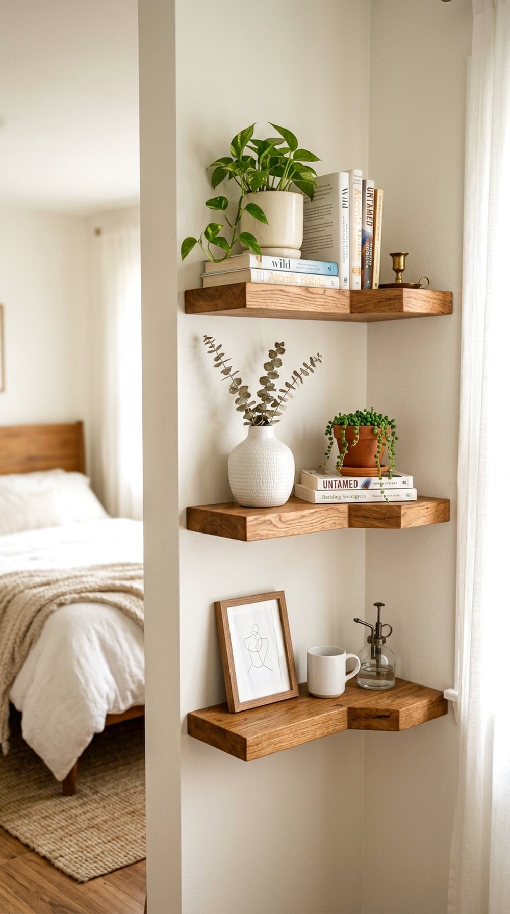 Floating Corner Shelves