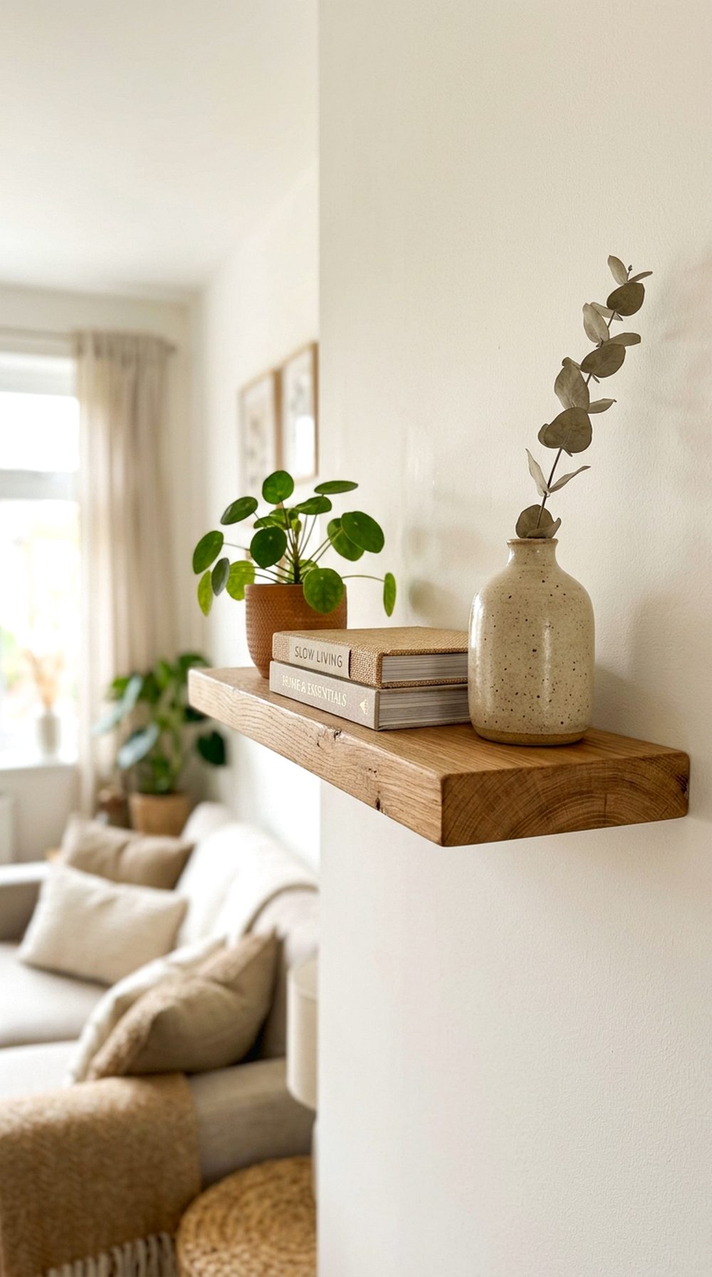 Floating Wooden Wall Shelf