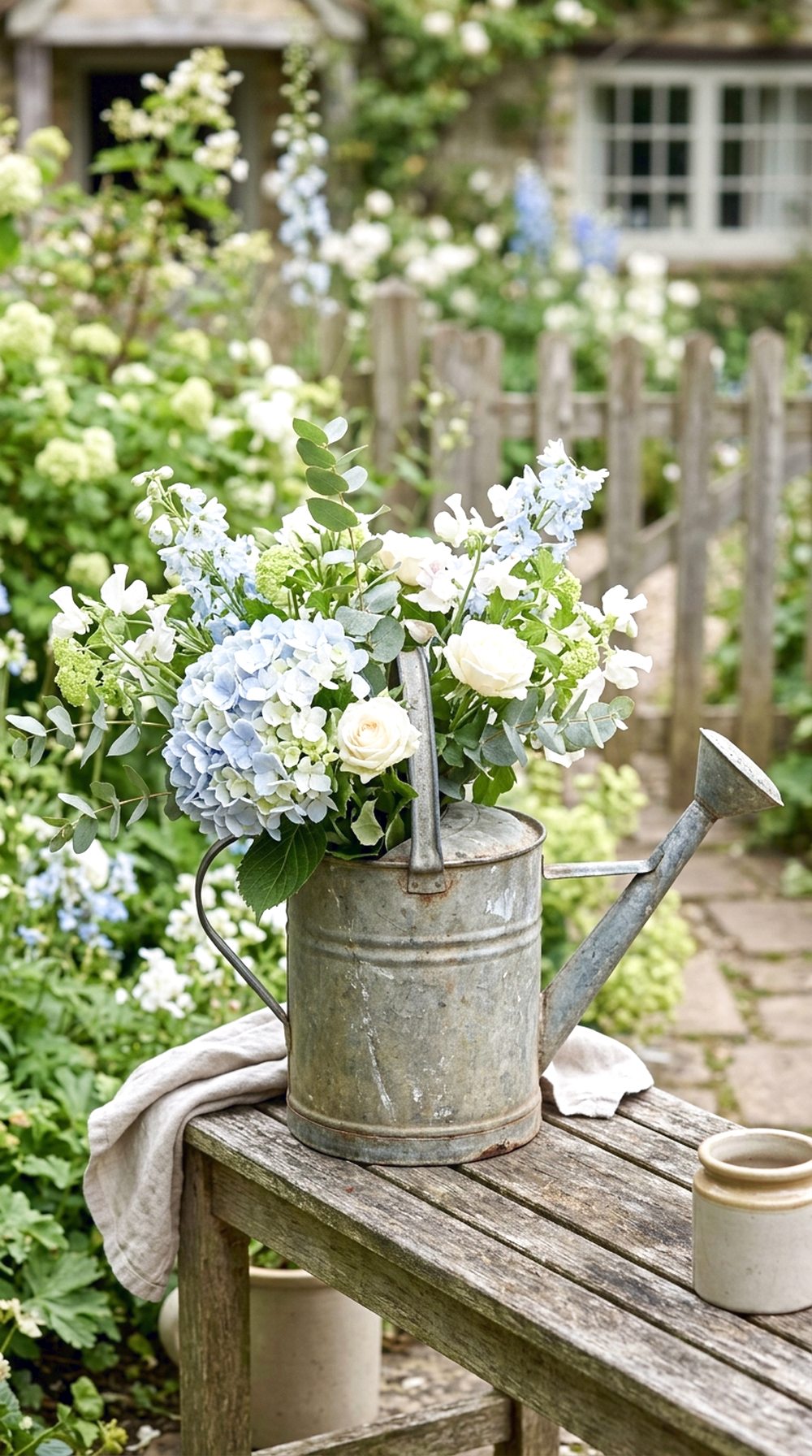 Floral Watering Can Decor