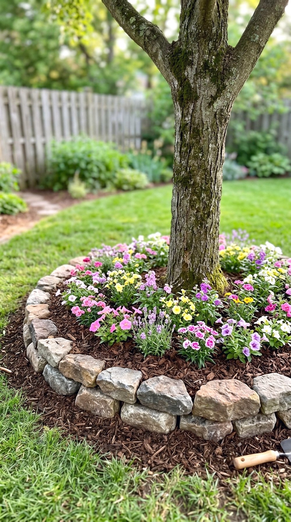 Flower Bed Around a Tree