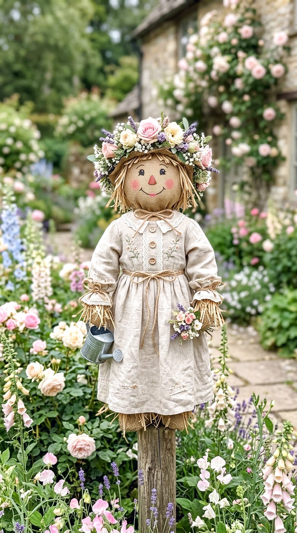 Flower Crown Scarecrow
