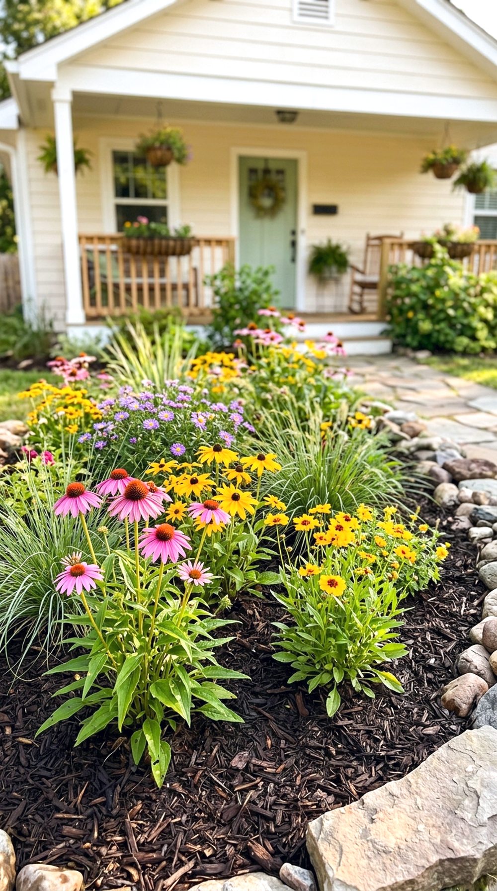 Flower-Filled Rain Garden