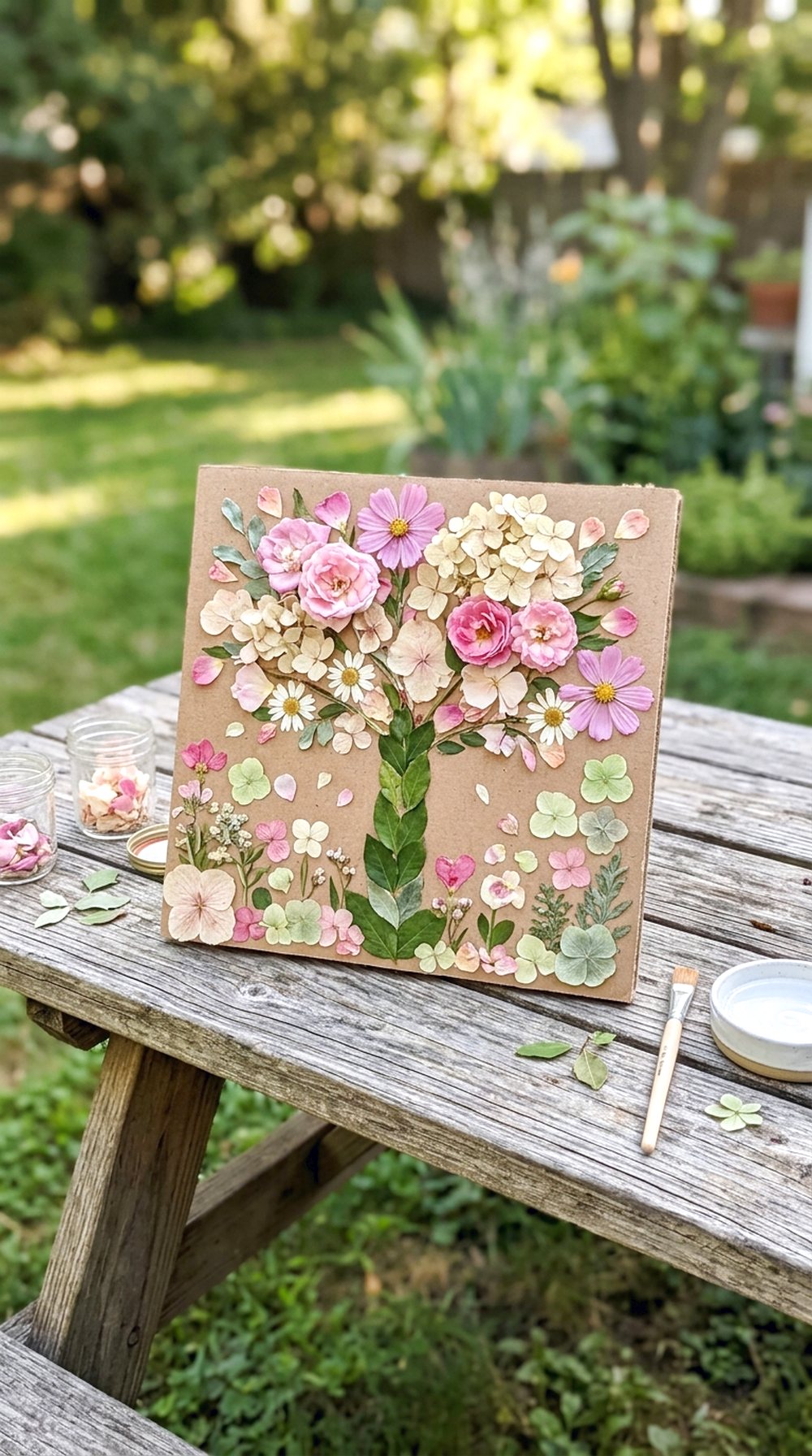 Flower Petal Collage Boards