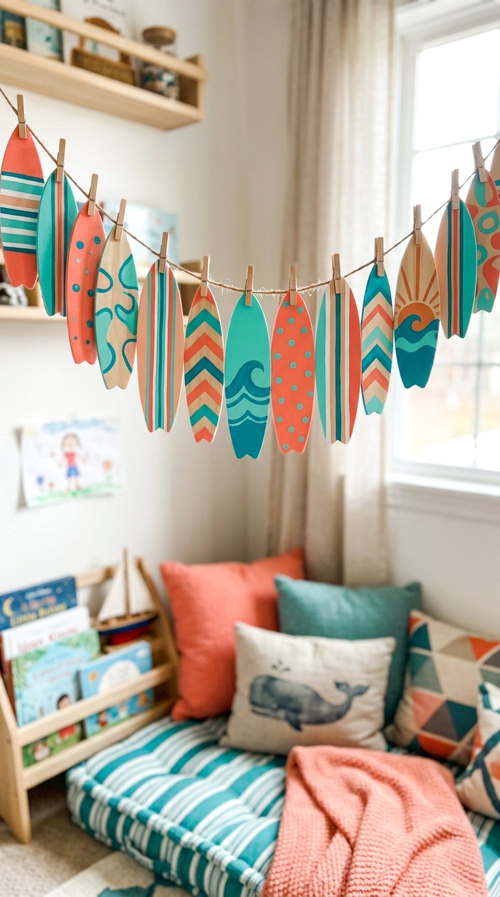 Foam Sheet Surfboard Garland
