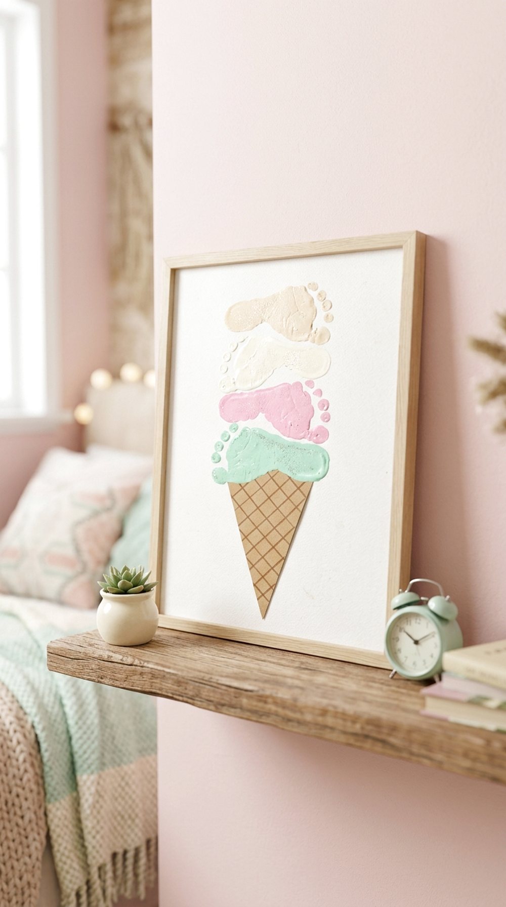 Footprint Ice Cream Cone Art