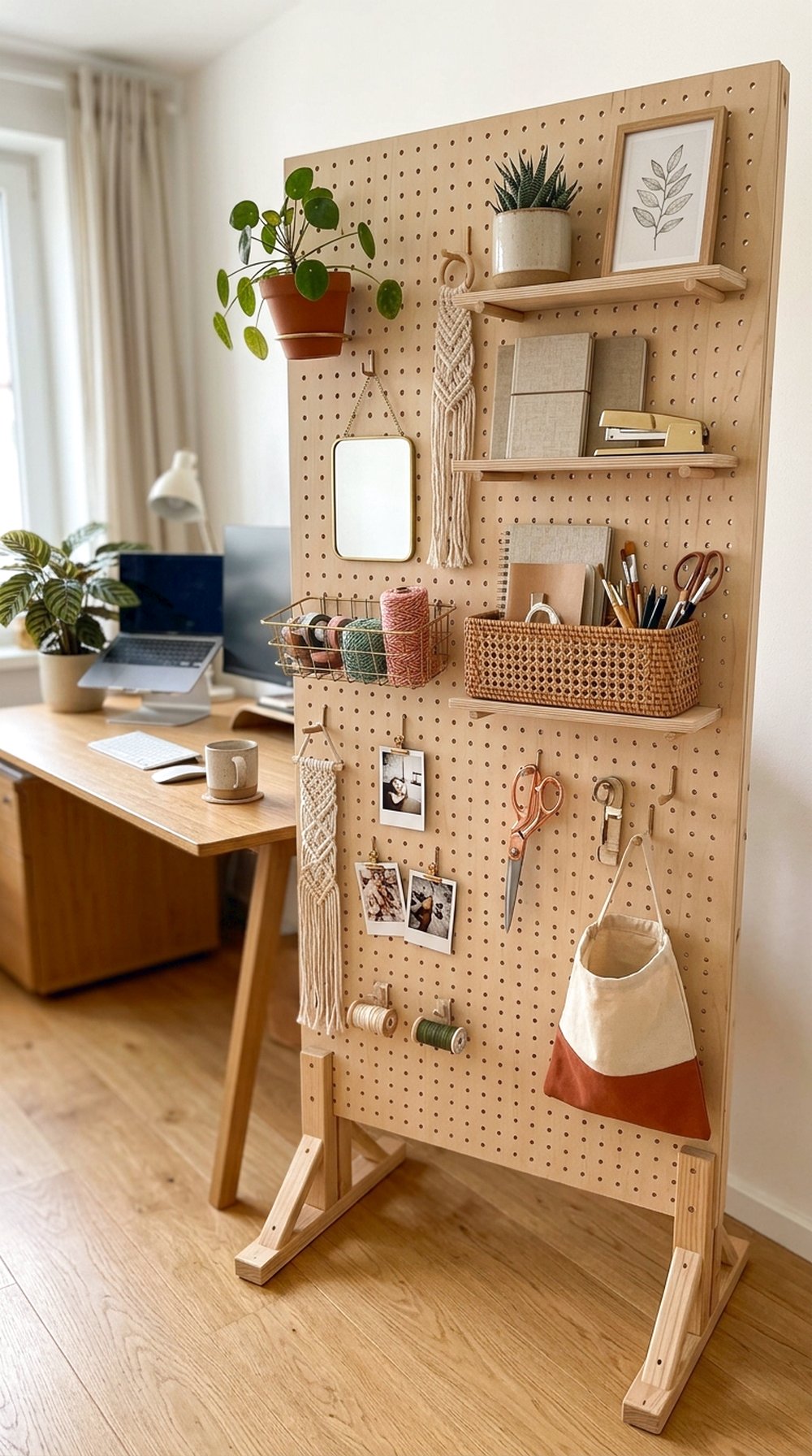 Freestanding Pegboard Organizer