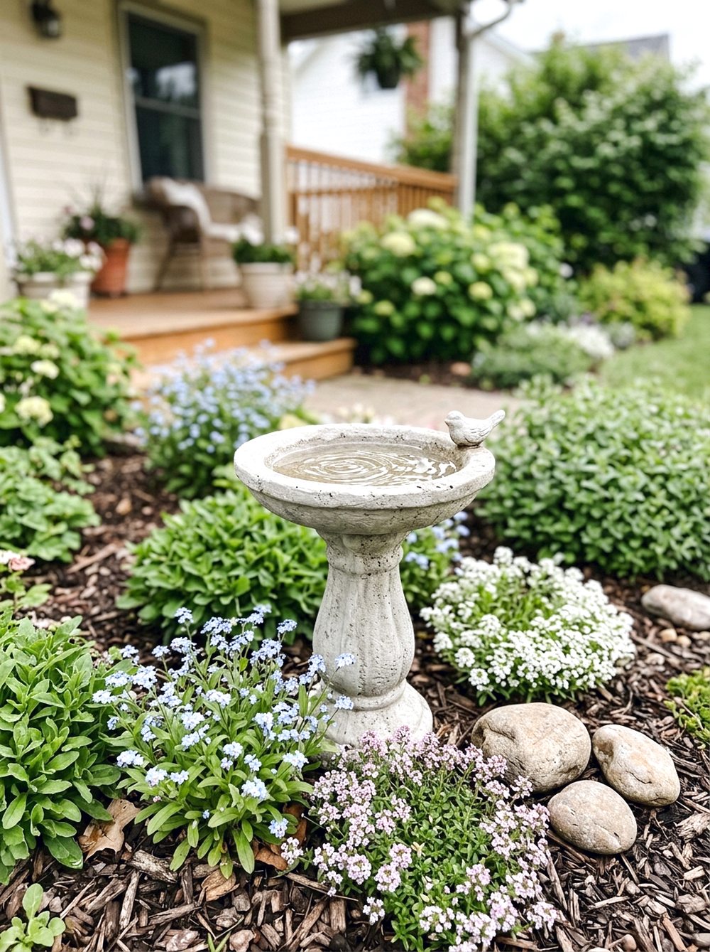 Front Yard Birdbath Spot