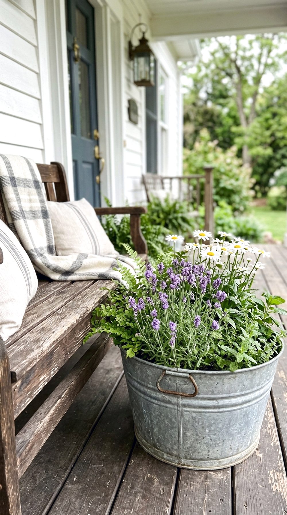 Galvanized Tub Flower Garden