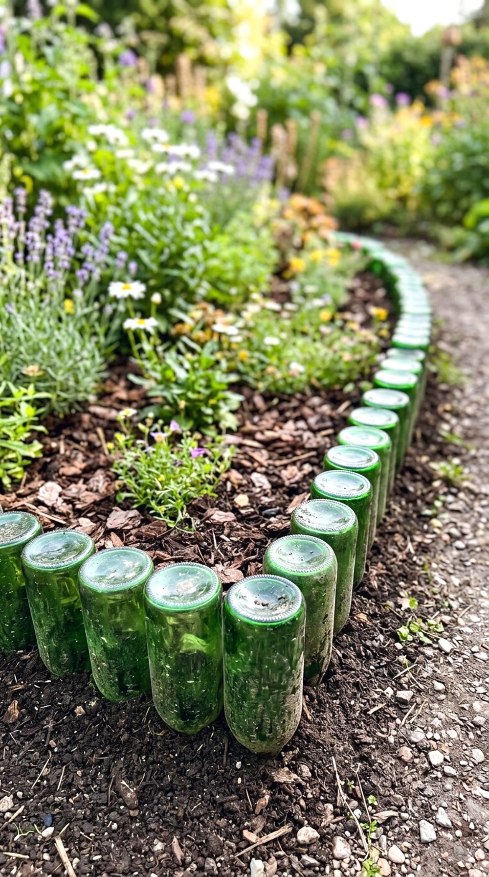 Glass Bottle Garden Border
